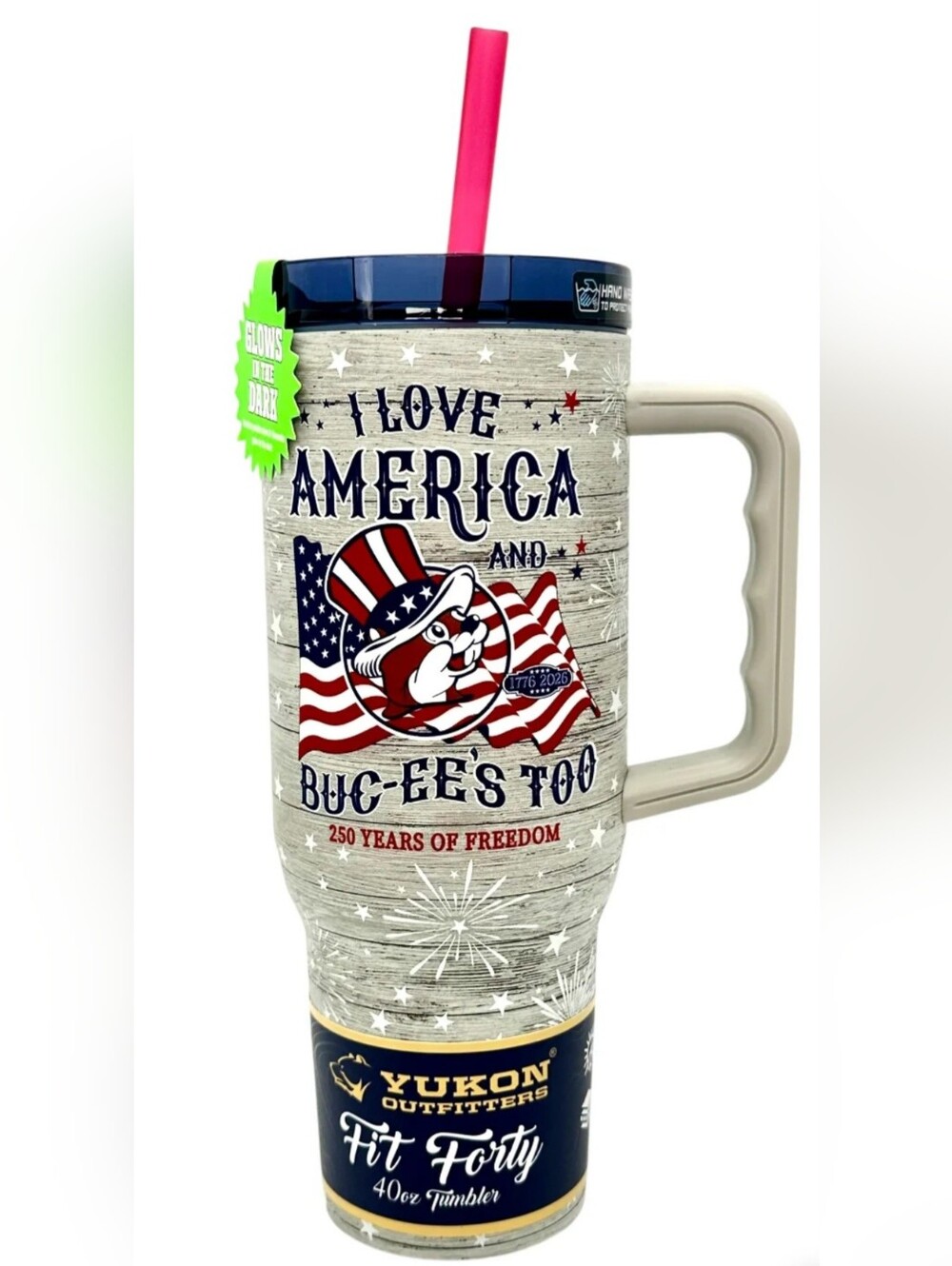 Bucees 250th Anniversary 40 Oz Glow In The Dark Tumbler